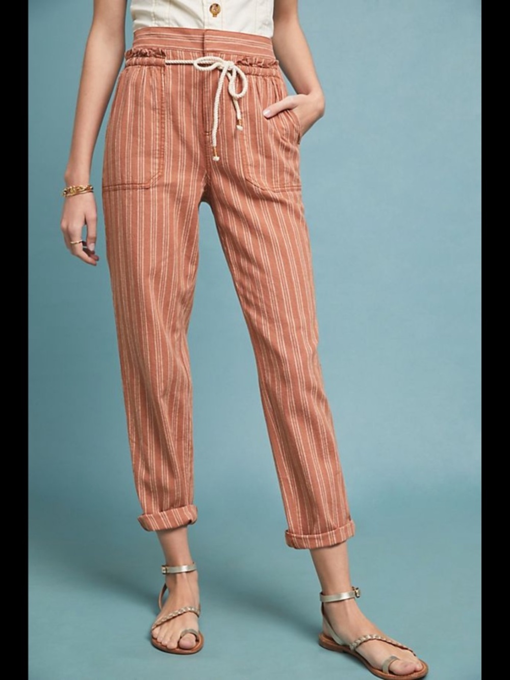 Anthropologie Seashore Striped Pants